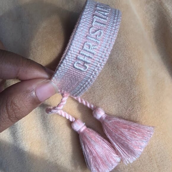 Pink Christian Dior Friendship Bracelet Set 2PC - Picture 4 of 6